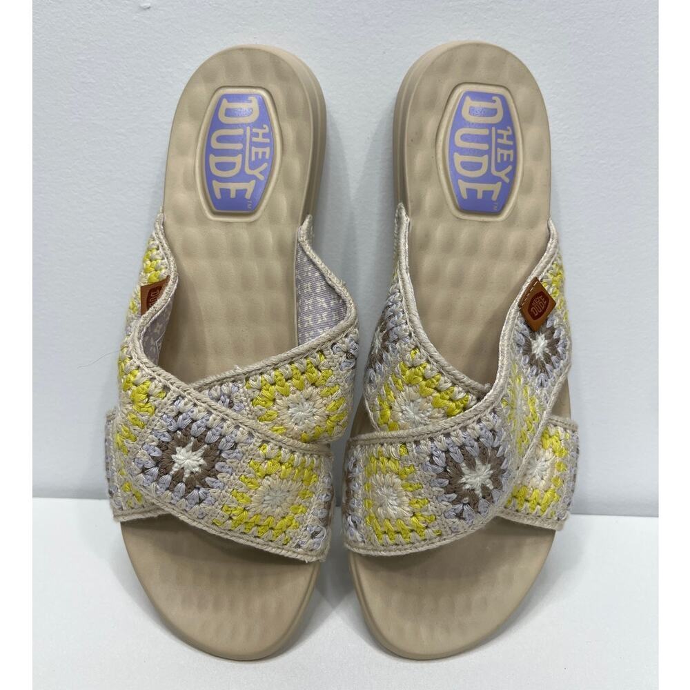 Hey Dude Cristi Slide Cottage Crochet Sandals / Size-10